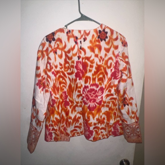 Peck And Peck Floral Open Front Blazer Small - Picture 4 of 7